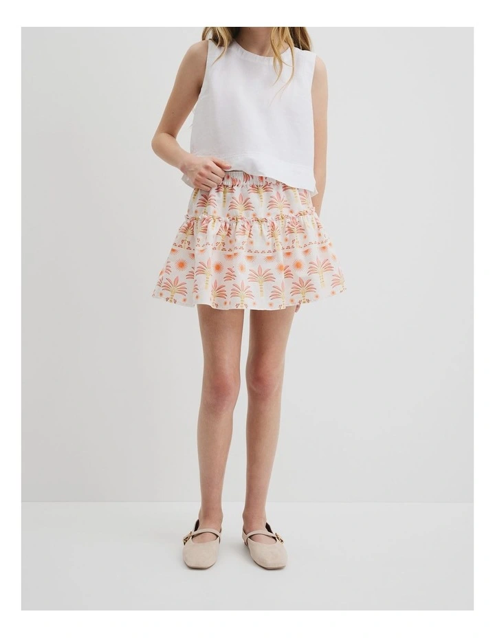 Sunset Print Skirt in Multi image 2