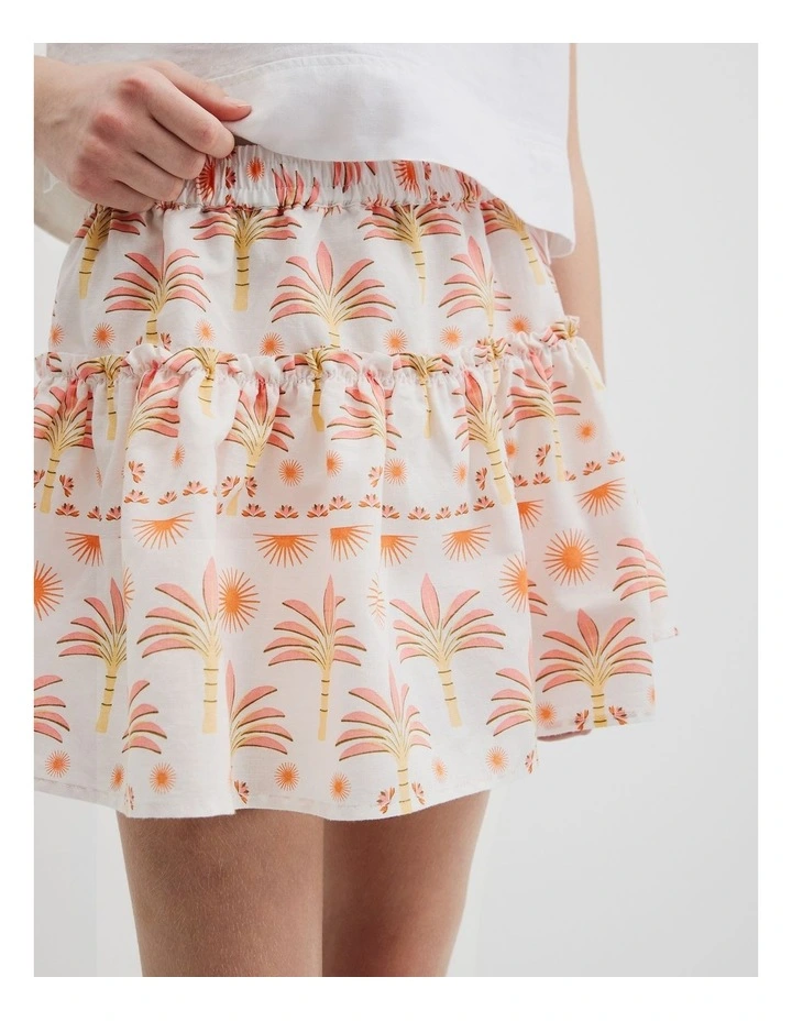 Sunset Print Skirt in Multi image 3