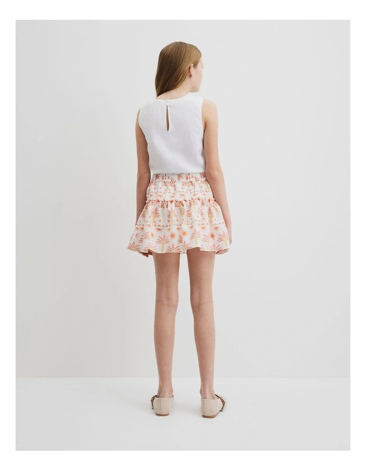 Sunset Print Skirt in Multi image 4