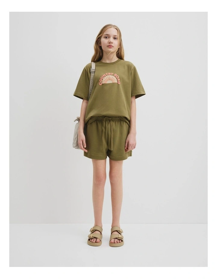 Sundial T-shirt in Olive image 1