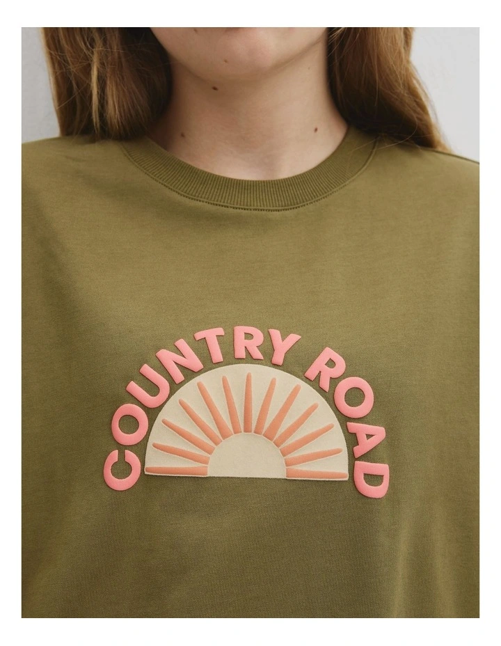Sundial T-shirt in Olive image 3