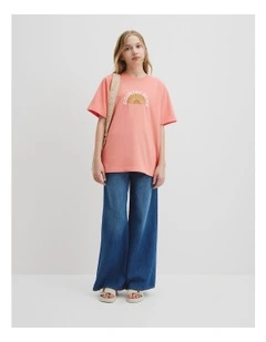 Sundial T-shirt in Strawberry Crush
