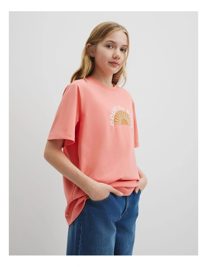 Sundial T-shirt in Strawberry Crush image 2