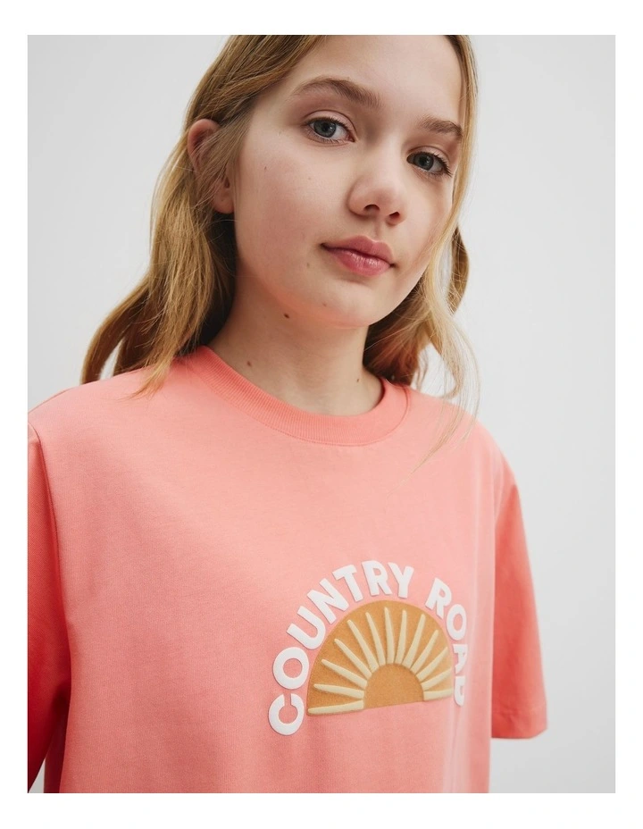 Sundial T-shirt in Strawberry Crush image 3