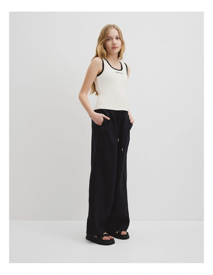 Rib Tank Top in Marshmallow image 2