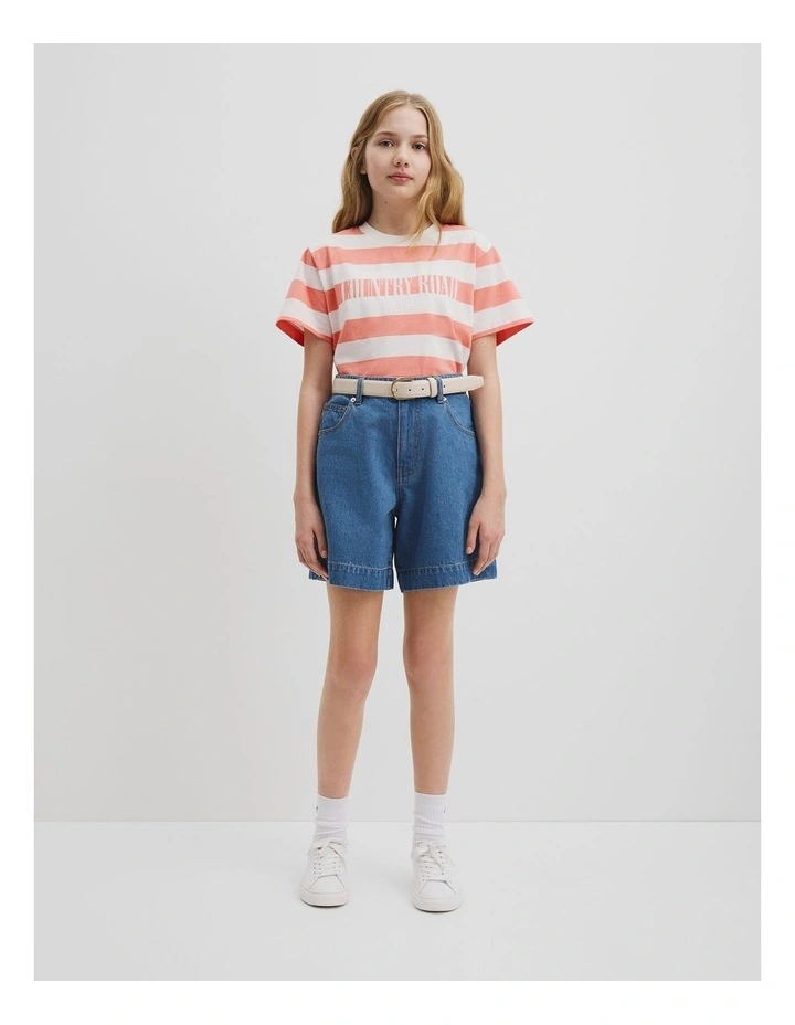 Heritage T-shirt in Strawberry Stripe image 2