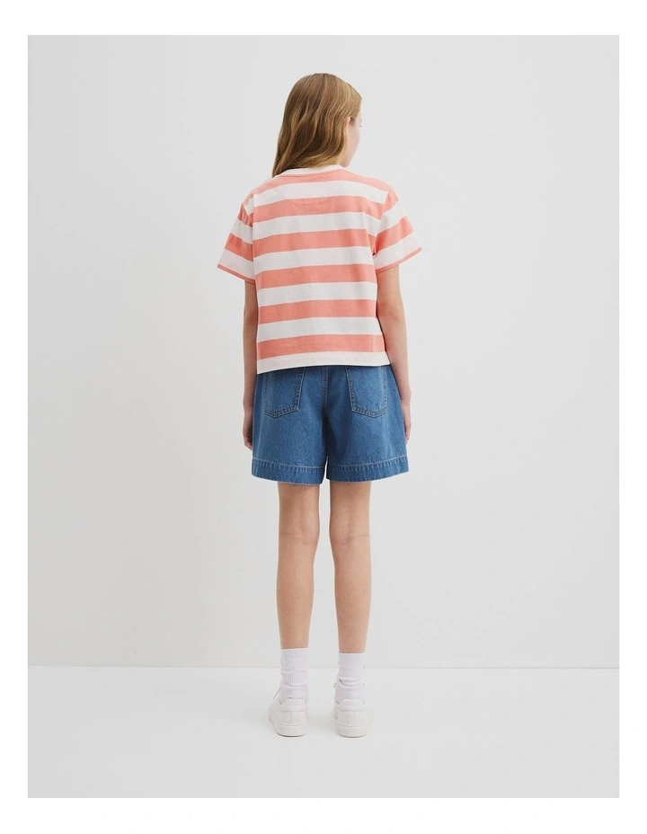 Heritage T-shirt in Strawberry Stripe image 4
