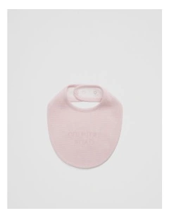 Organically Grown Cotton Waffle Bib in Mineral Pink