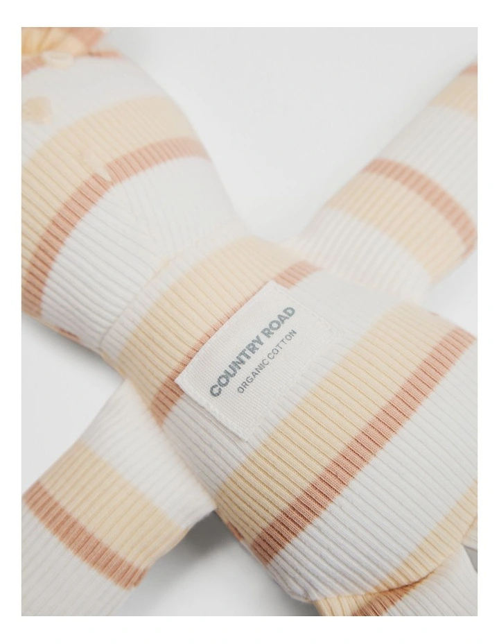 Organically Grown Cotton Stripe Rib Bunny in Lemon image 2