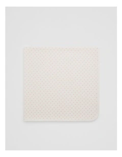 Organically Grown Cotton Waffle Blanket in Blush Spot