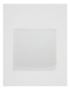 Organically Grown Cotton Waffle Blanket in Bluebell Spot