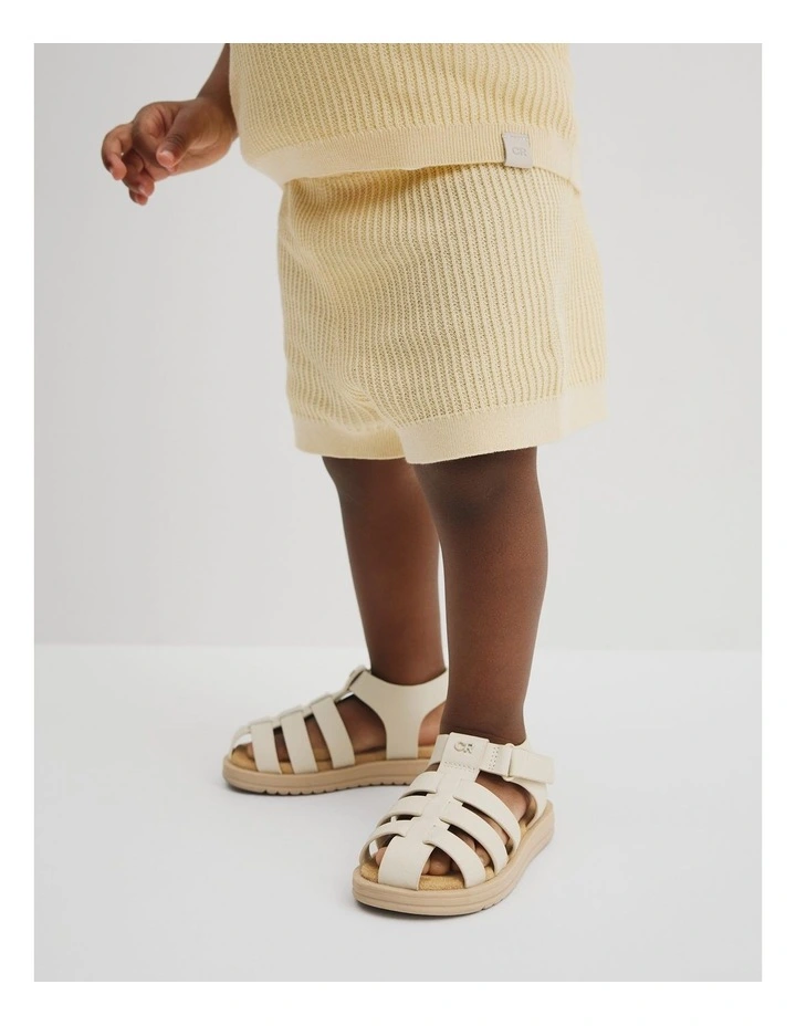 Organically Grown Cotton Knit Short in Lemon image 2