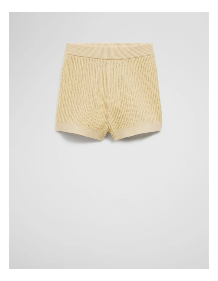 Organically Grown Cotton Knit Short in Lemon image 4
