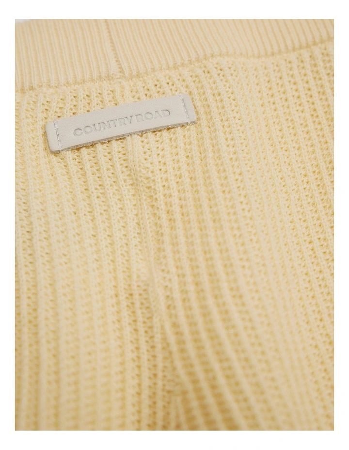 Organically Grown Cotton Knit Short in Lemon image 5