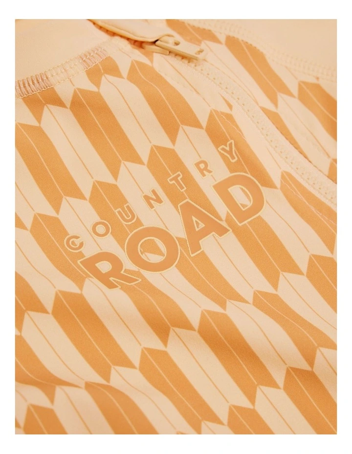 Geometric Logo Swimsuit in Pale Yellow image 5