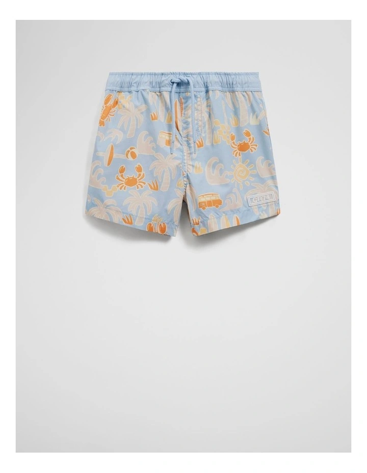 Beach Days Board Short in Multi Print image 1