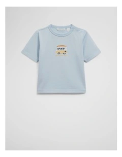 Organically Grown Cotton Kombi Van T-shirt in Ice Blue