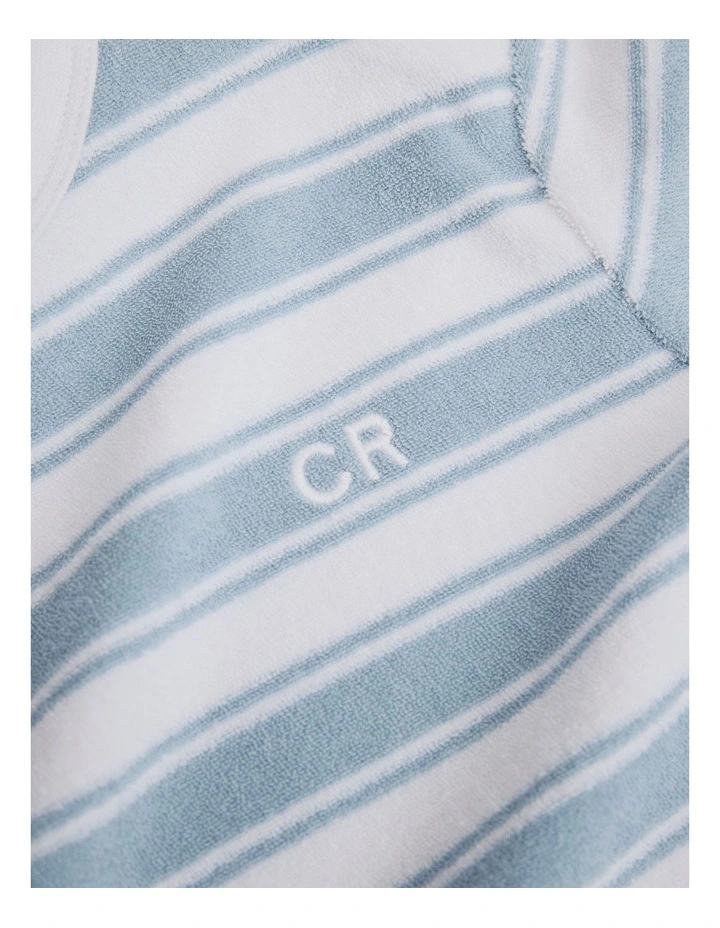 Organically Grown Cotton Relaxed Terry T-shirt in Ice Blue image 3