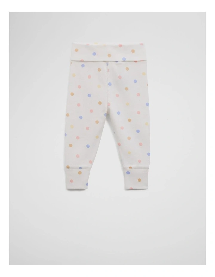 Organically Grown Cotton Fold-over Soft Pant in Multi Spot Marsh image 1