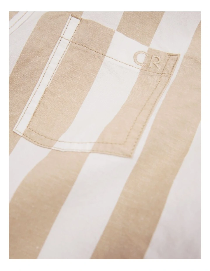 Organically Grown Cotton Blend Shirt in Latte image 6