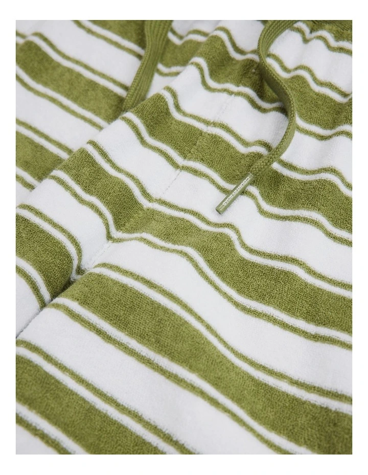 Organically Grown Cotton Terry Short in Pear Stripe image 5