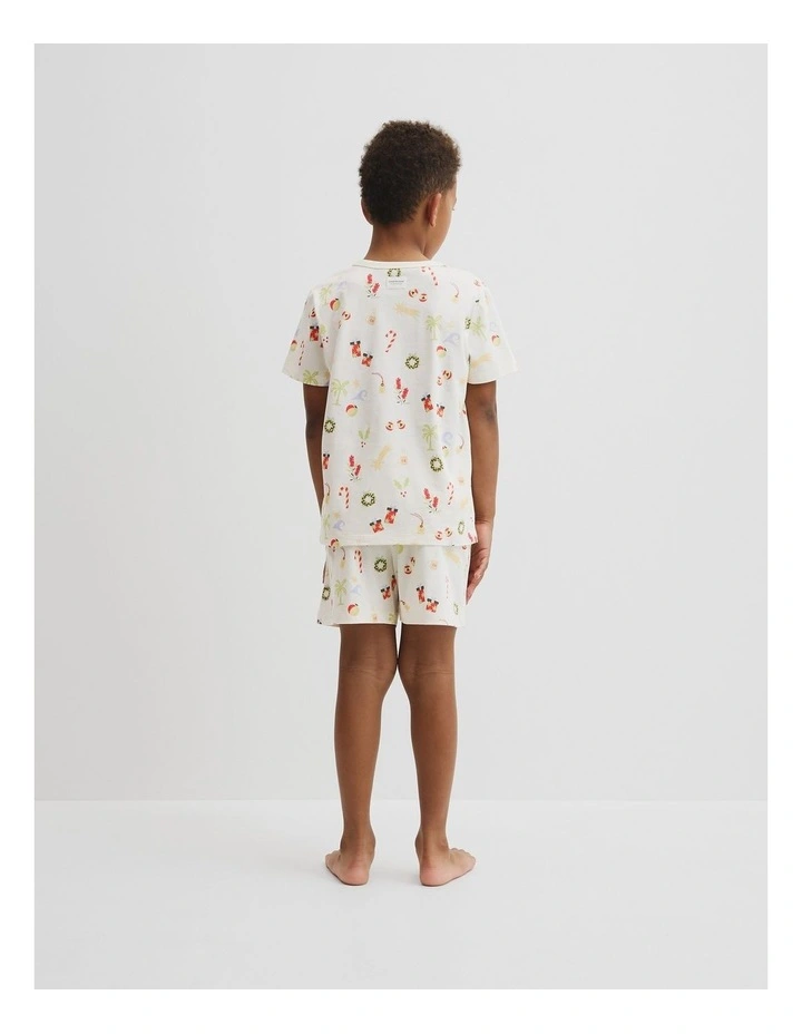 Festive Print Pyjama Set in Vanilla image 3