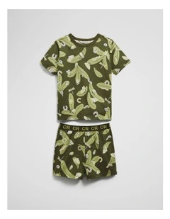 Bug Print Pyjama Set in Pear
