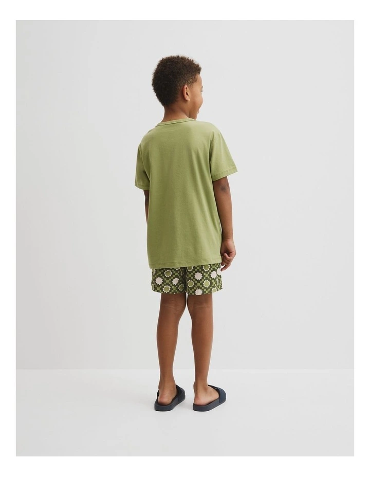 Australian Cotton Oversized Logo T-shirt in Pear image 3