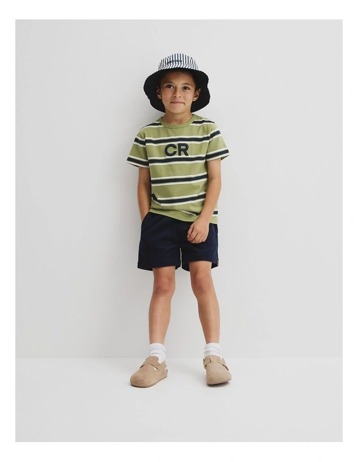 Cr Stripe T-shirt in Pear image 1