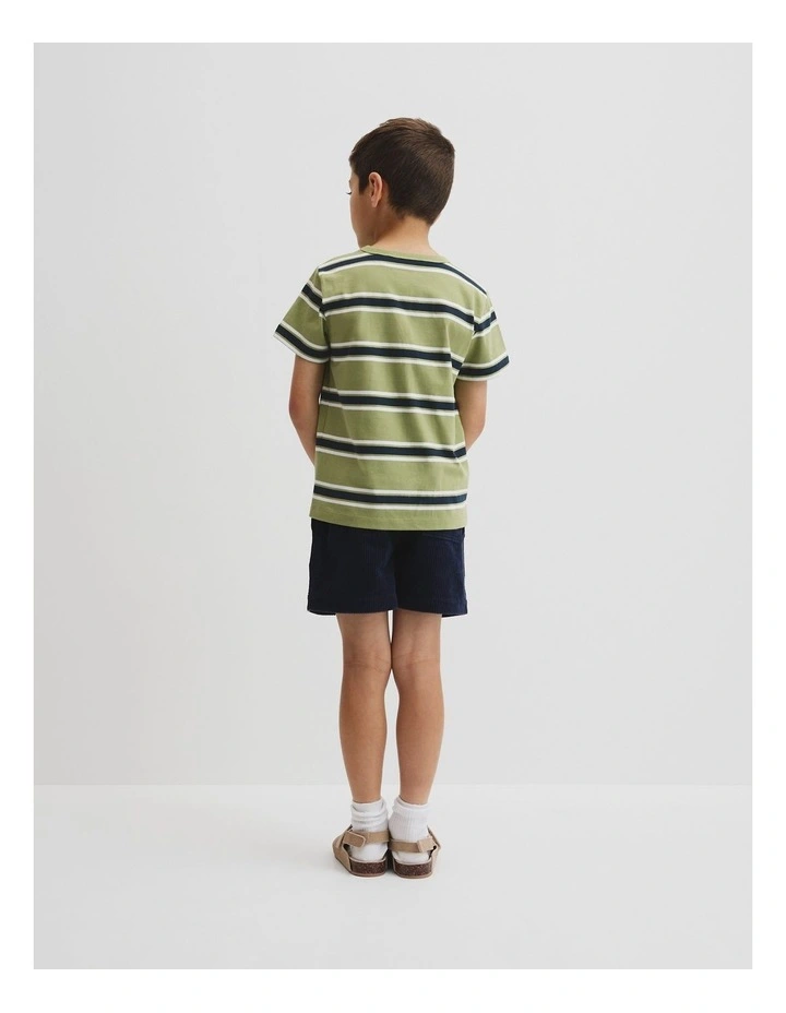 Cr Stripe T-shirt in Pear image 3