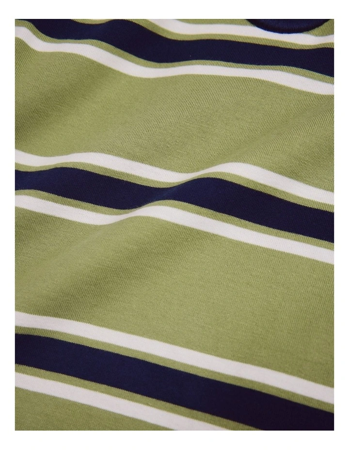 Cr Stripe T-shirt in Pear image 5
