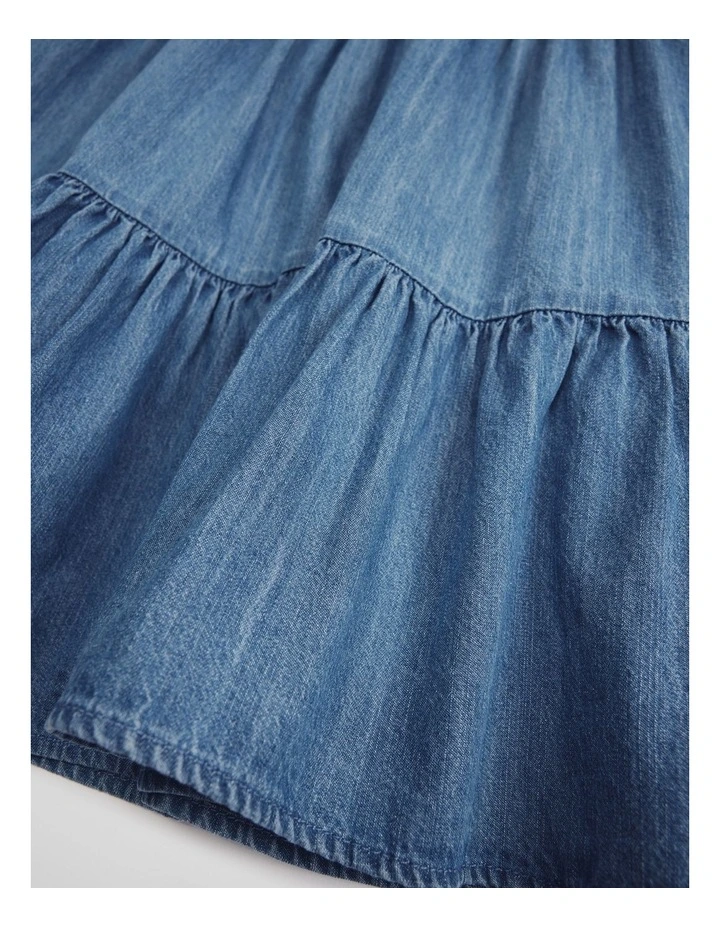 Chambray Frill Dress in Chambray image 3