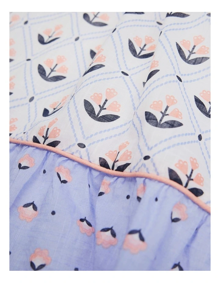 Frill Neck Midi Dress in Marsh Floral image 5