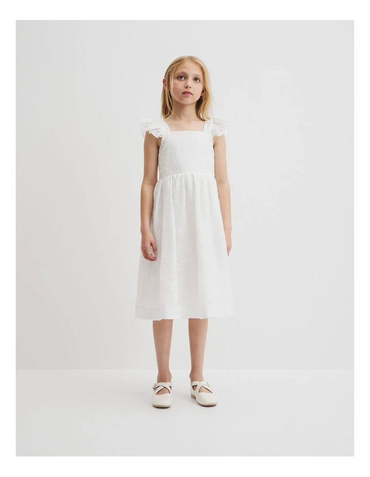 Floral Midi Dress in Marshmallow image 1