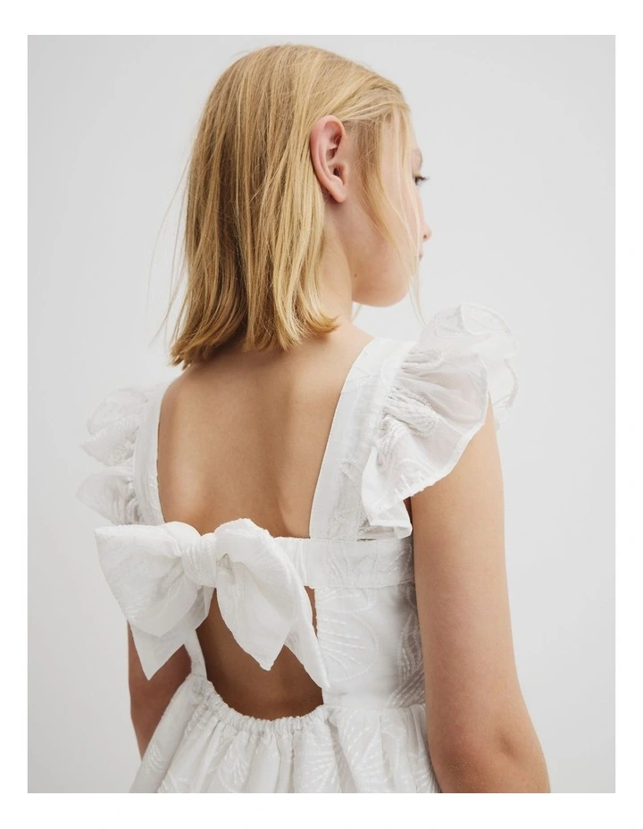 Floral Midi Dress in Marshmallow image 3