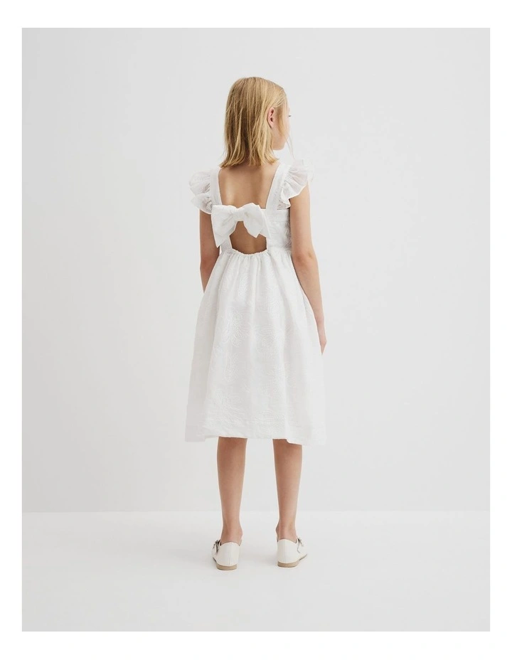 Floral Midi Dress in Marshmallow image 4