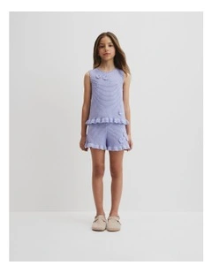 Flower Knit Tank in Bluebell