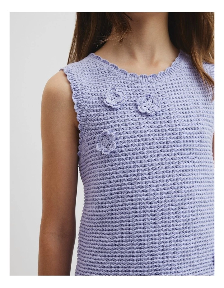 Flower Knit Tank in Bluebell image 3