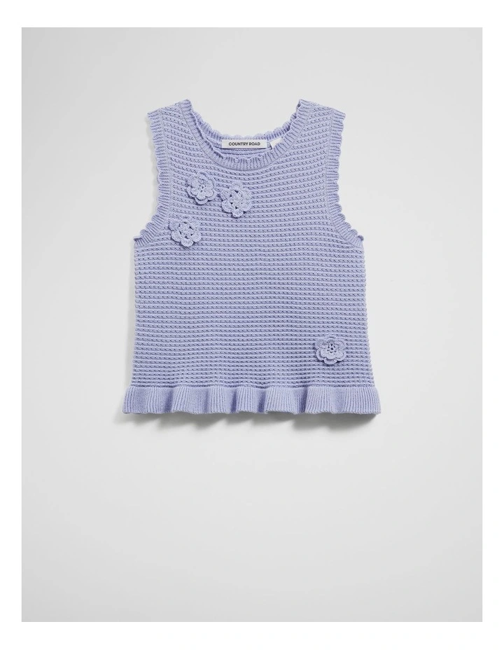 Flower Knit Tank in Bluebell image 5