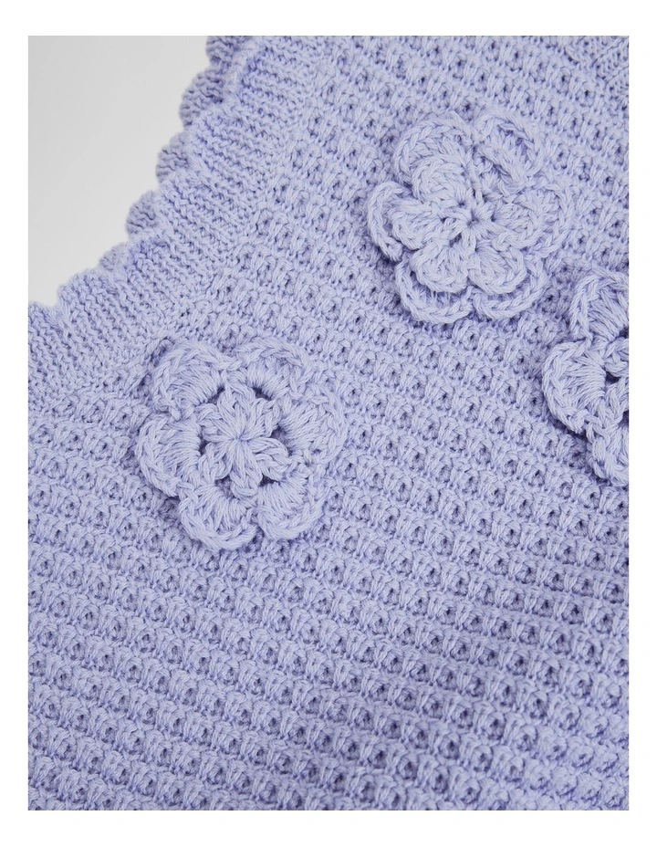 Flower Knit Tank in Bluebell image 6