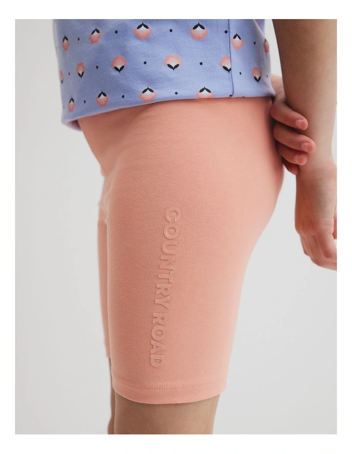 Organically Grown Cotton Blend Bike Short in Peach image 2