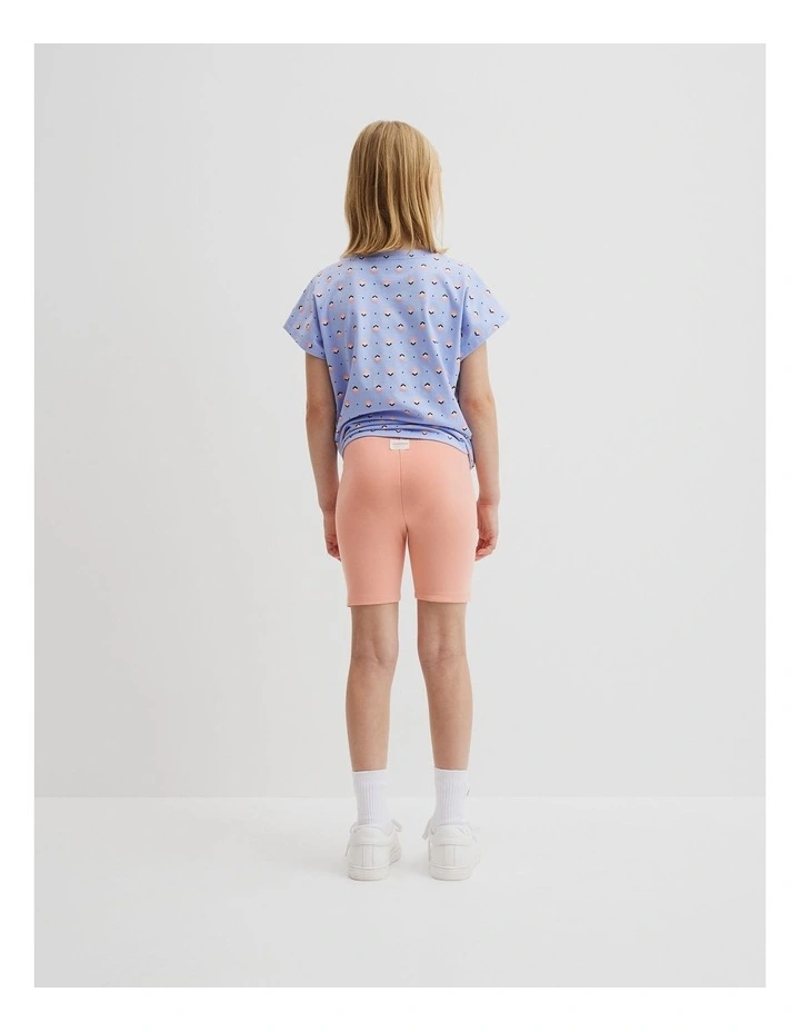 Organically Grown Cotton Blend Bike Short in Peach image 3