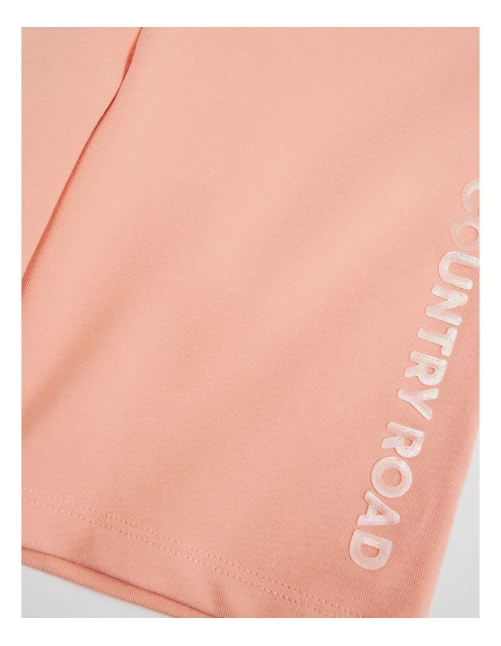 Organically Grown Cotton Blend Bike Short in Peach image 5