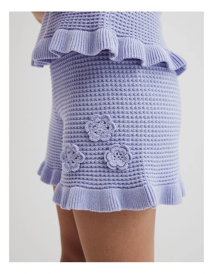 Flower Knit Short in Bluebell image 2