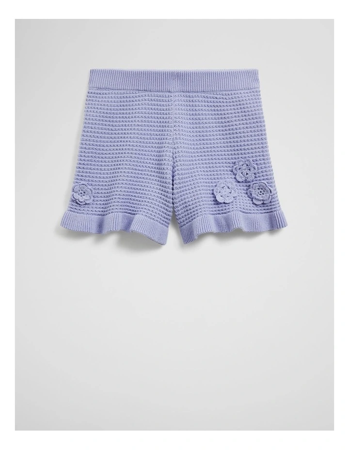 Flower Knit Short in Bluebell image 4