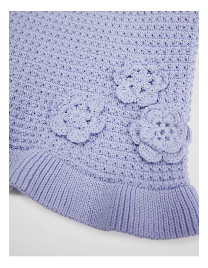 Flower Knit Short in Bluebell image 5