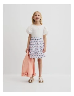 Ruffle Print Skirt in Marsh Floral