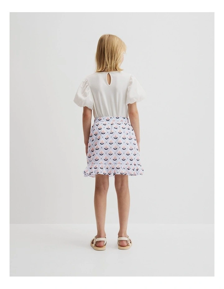 Ruffle Print Skirt in Marsh Floral image 3