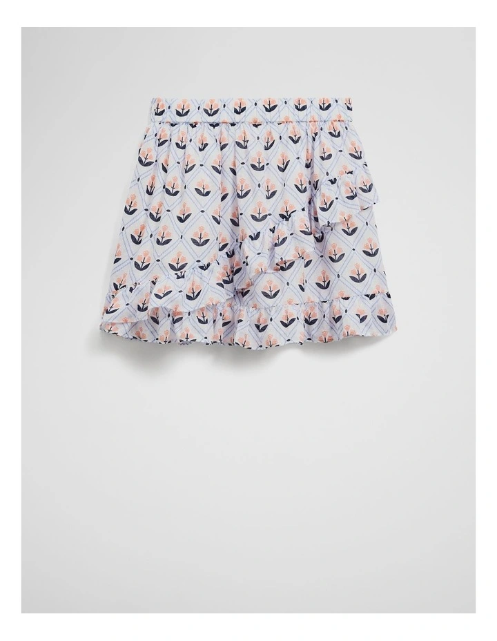 Ruffle Print Skirt in Marsh Floral image 4