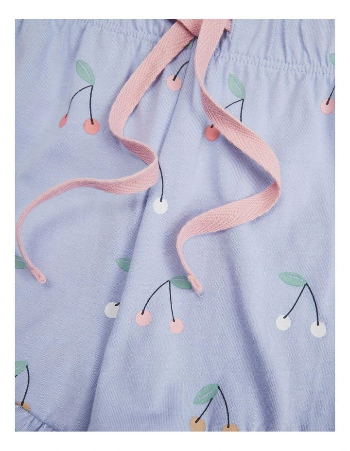 Australian Cotton Cherry Print Pyjama Set in Bluebell image 5